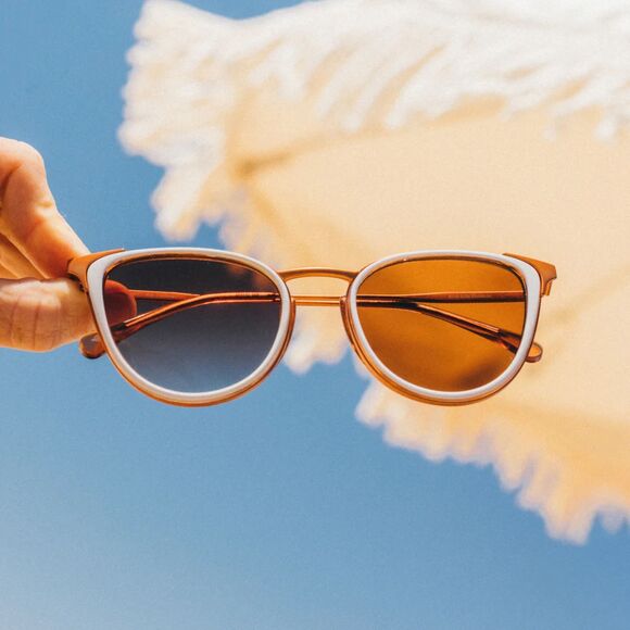 NIB Sunski Ivory Amber Catalina Polarized Sunglasses